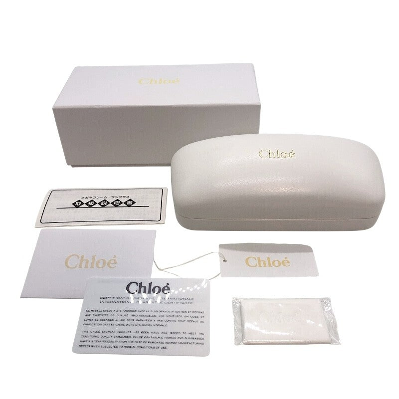 クロエ Chloe サングラス 61□15 135 パープル×GD プラスチック アクセサリー