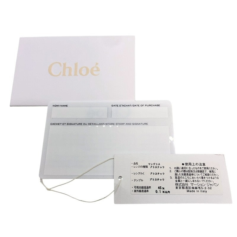 クロエ Chloe サングラス 61□15 135 パープル×GD プラスチック アクセサリー