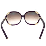 クロエ Chloe サングラス 61□15 135 パープル×GD プラスチック アクセサリー