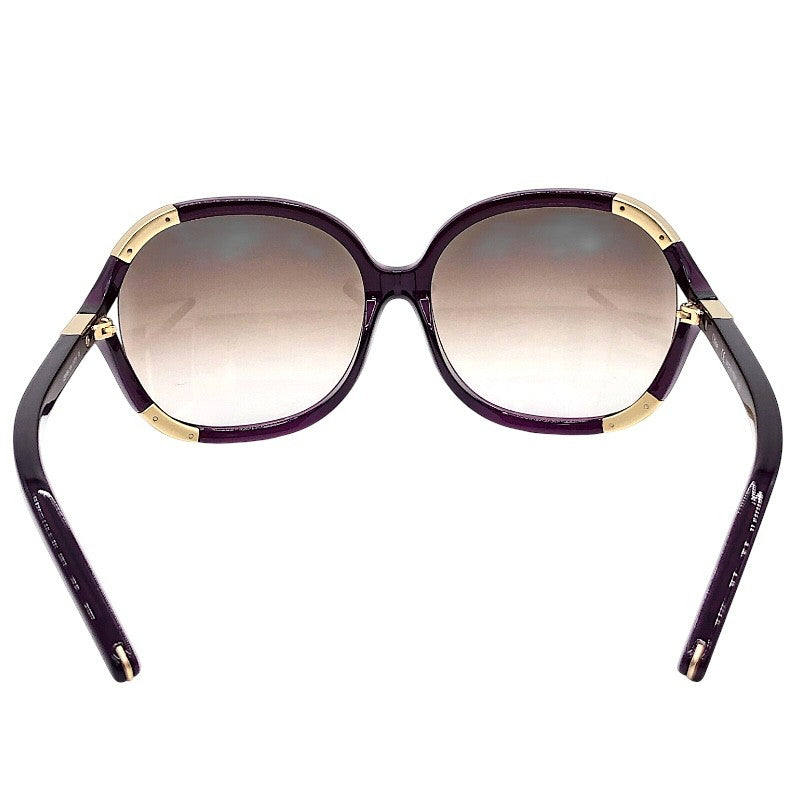 クロエ Chloe サングラス 61□15 135 パープル×GD プラスチック アクセサリー