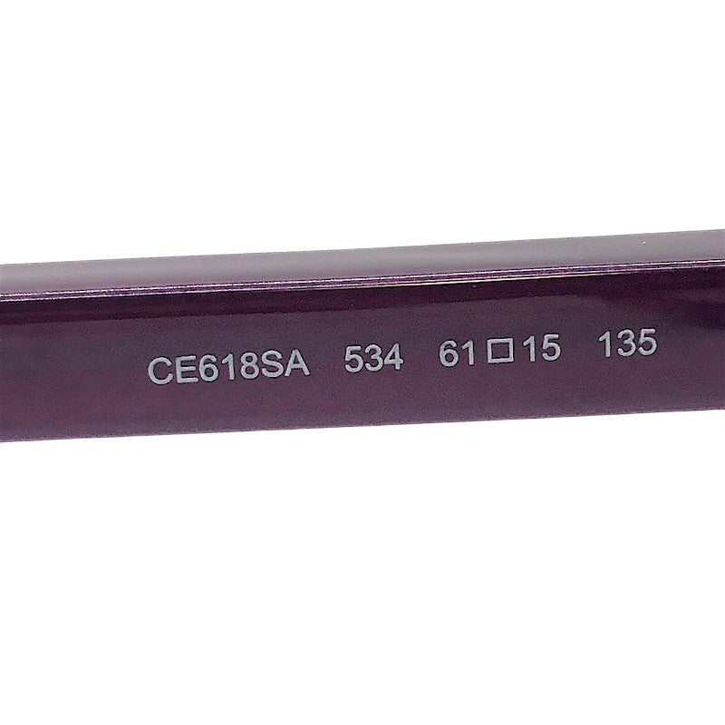 クロエ Chloe サングラス 61□15 135 パープル×GD プラスチック アクセサリー