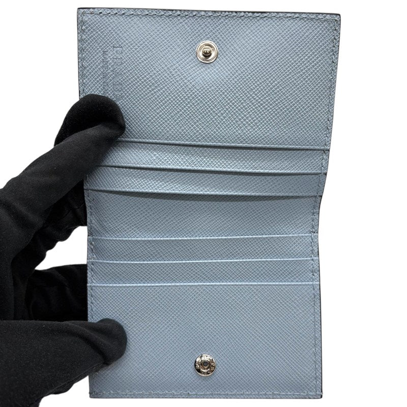 プラダ PRADA ネックストラップ付き　カードケース 2MR035 ライトブルー サフィアーノ レディース カードケース