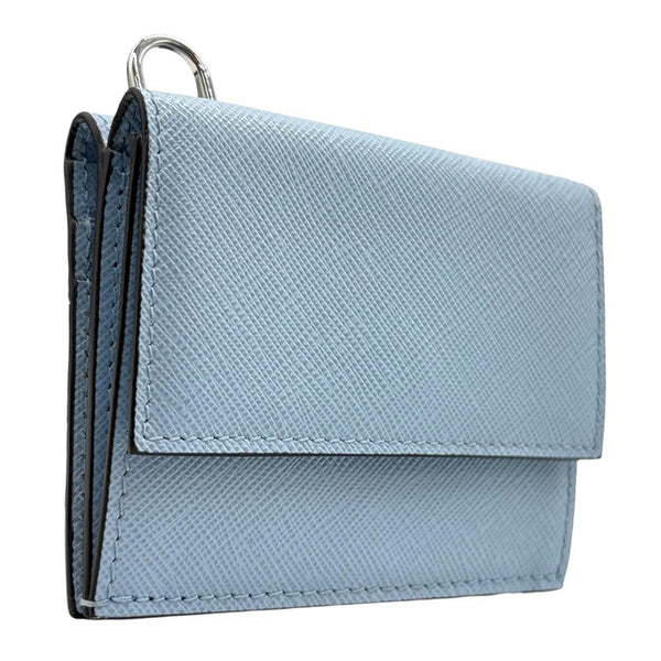 プラダ PRADA ネックストラップ付き　カードケース 2MR035 ライトブルー サフィアーノ レディース カードケース