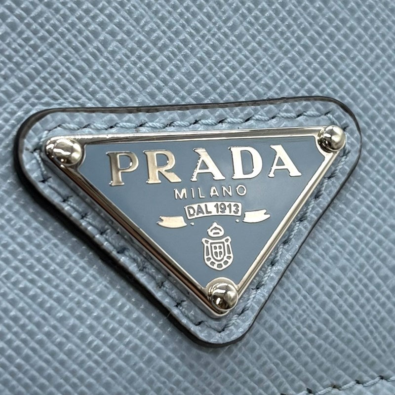 プラダ PRADA ネックストラップ付き　カードケース 2MR035 ライトブルー サフィアーノ レディース カードケース