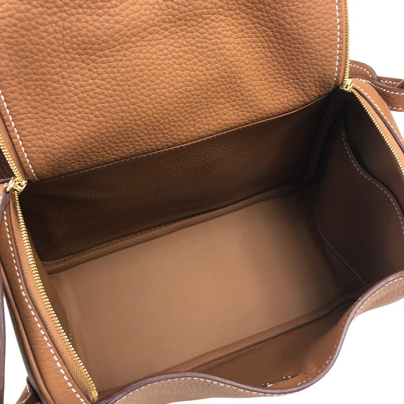 エルメス HERMES リンディ26 K刻 ゴールド ゴールド金具 トリヨンクレマンス レディース ショルダーバッグ