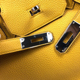 エルメス HERMES バーキン30 Y刻 ジョーヌアンブル シルバー金具 トゴ レディース ハンドバッグ