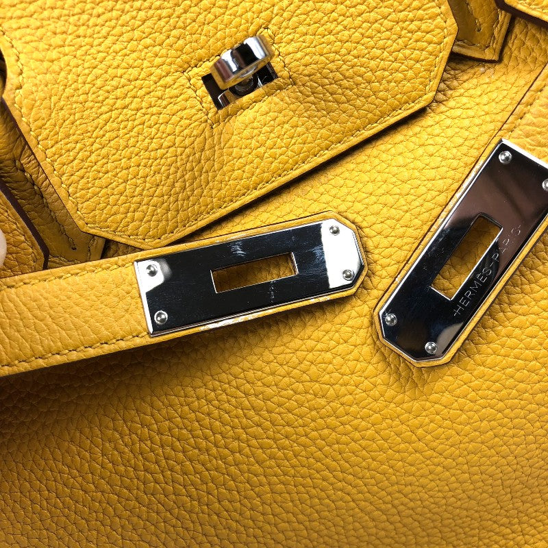 エルメス HERMES バーキン30 Y刻 ジョーヌアンブル シルバー金具 トゴ レディース ハンドバッグ