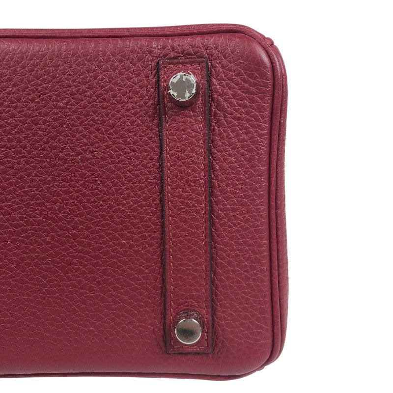 エルメス HERMES バーキン25 X刻 ルージュグレナ シルバー金具 トゴ レディース ハンドバッグ