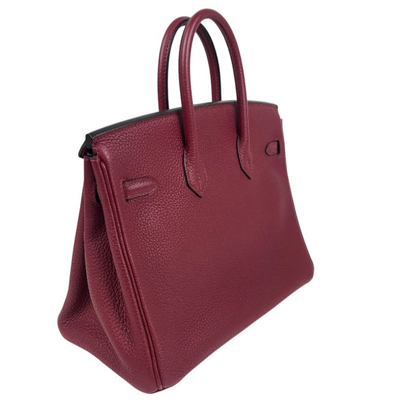 エルメス HERMES バーキン25 X刻 ルージュグレナ シルバー金具 トゴ レディース ハンドバッグ