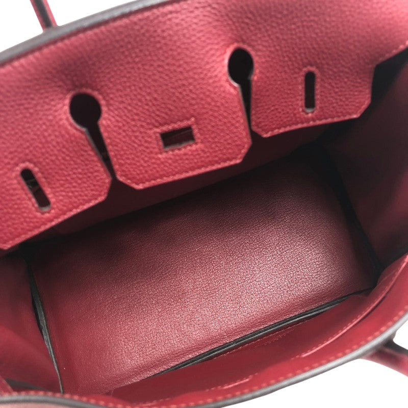 エルメス HERMES バーキン25 X刻 ルージュグレナ シルバー金具 トゴ レディース ハンドバッグ