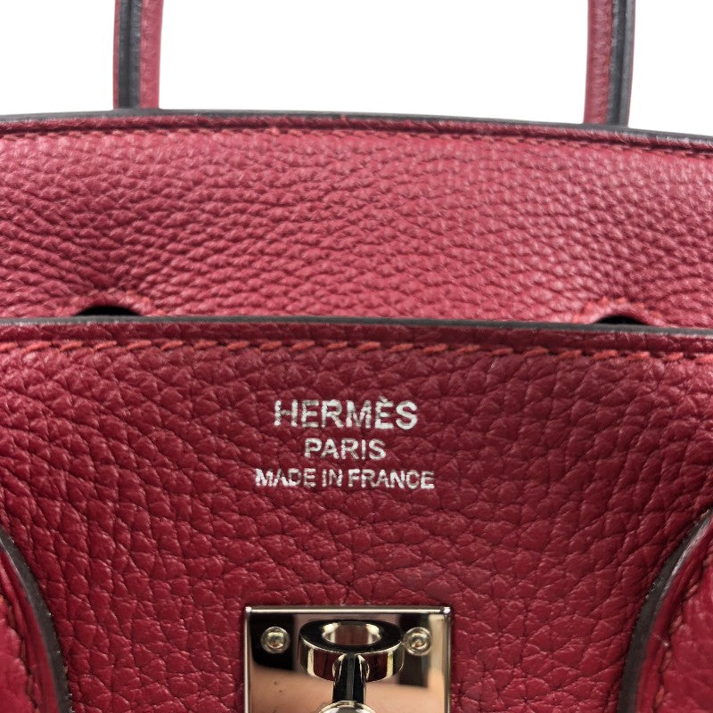 エルメス HERMES バーキン25 X刻 ルージュグレナ シルバー金具 トゴ レディース ハンドバッグ