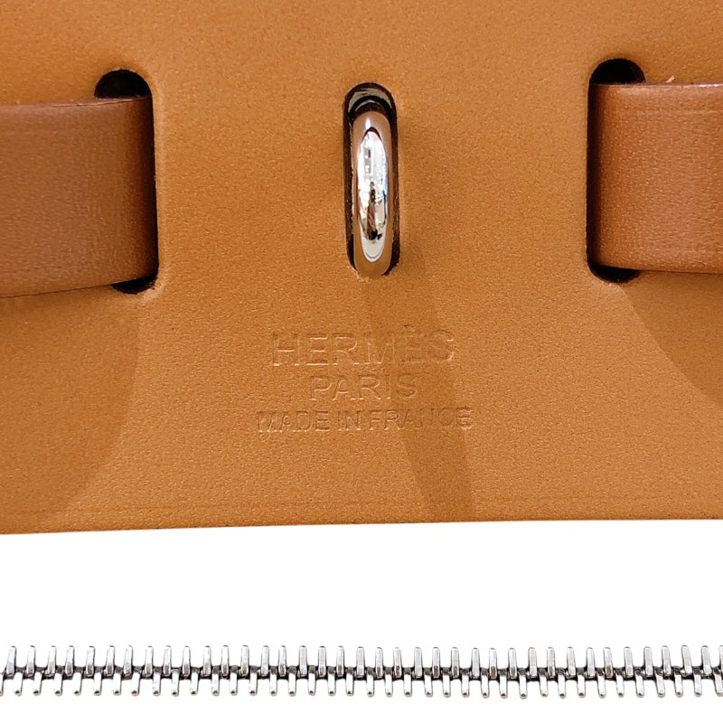 エルメス HERMES エールバッグジップPM U刻 エクリュ・ゴールド・SV金具 トワル・ハンター レディース ハンドバッグ