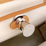 エルメス HERMES エールバッグジップPM U刻 エクリュ・ゴールド・SV金具 トワル・ハンター レディース ハンドバッグ