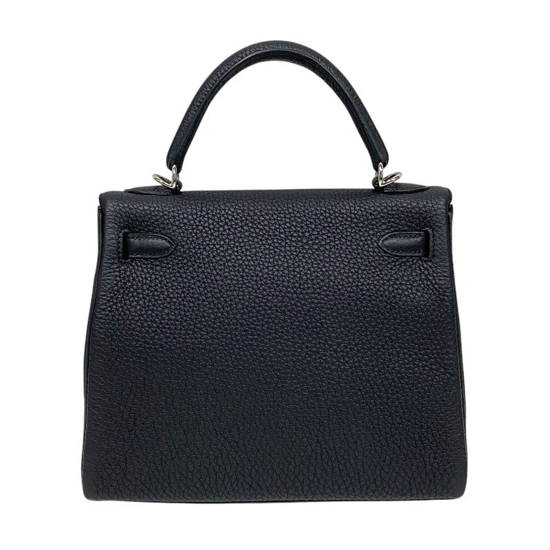 エルメス HERMES ケリー25 内縫い Y刻 ブラック シルバー金具 トゴ レディース ハンドバッグ ショルダーバッグ
