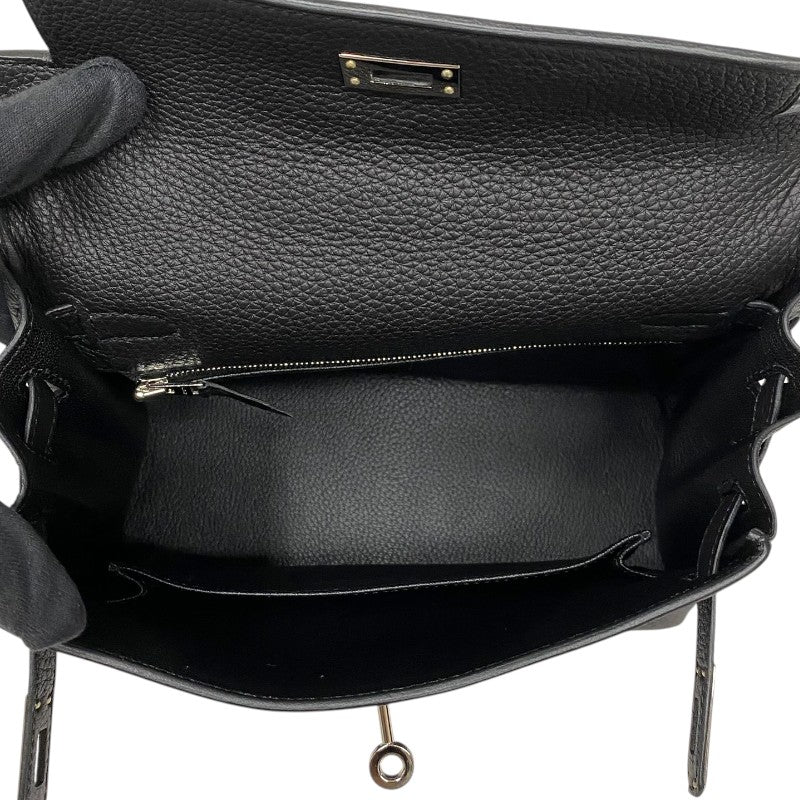 エルメス HERMES ケリー25 内縫い Y刻 ブラック シルバー金具 トゴ レディース ハンドバッグ ショルダーバッグ