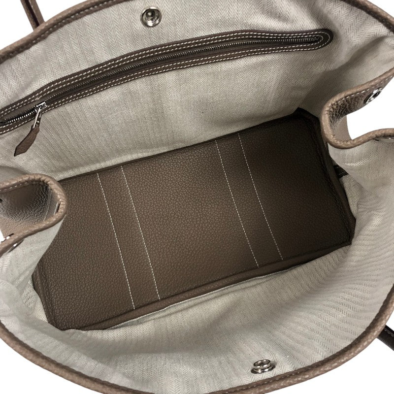 エルメス HERMES ガーデンパーティPM Z刻 エトゥープ シルバー金具 ネゴンダ レディース トートバッグ