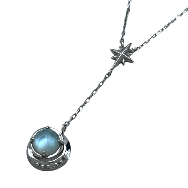 ヴァンドーム青山 VENDOME AOYAMA ブルートパーズ シェル ダイヤ ネックレス ホワイトゴールド K18/ブルートパーズ/マザーオブパール/ダイヤモンド ジュエリー