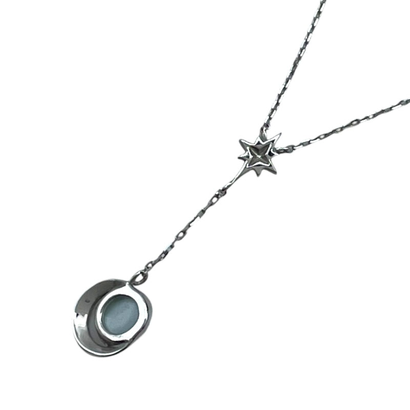 ヴァンドーム青山 VENDOME AOYAMA ブルートパーズ シェル ダイヤ ネックレス ホワイトゴールド K18/ブルートパーズ/マザーオブパール/ダイヤモンド ジュエリー