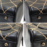 シャネル CHANEL ワイルドステッチハンドバッグ A18121 ブラック/シルバー カーフ レディース ハンドバッグ