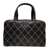 シャネル CHANEL ワイルドステッチハンドバッグ A18121 ブラック/シルバー カーフ レディース ハンドバッグ