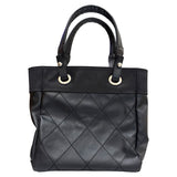 シャネル CHANEL パリビアリッツトートPM A34208 ブラック SV金具 コーティングキャンバス レディース トートバッグ