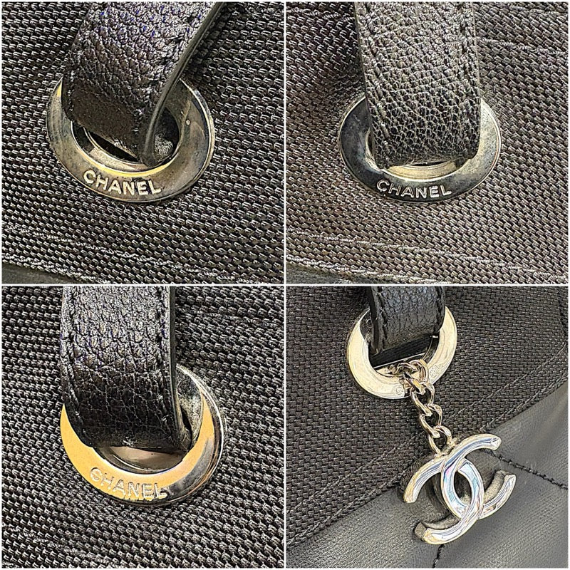 シャネル CHANEL パリビアリッツトートPM A34208 ブラック SV金具 コーティングキャンバス レディース トートバッグ