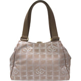 シャネル CHANEL ニュートラベルラインハンドバッグ A20518　8番台 ベージュ ナイロン ハンドバッグ