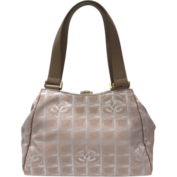 シャネル CHANEL ニュートラベルラインハンドバッグ A20518　8番台 ベージュ ナイロン ハンドバッグ