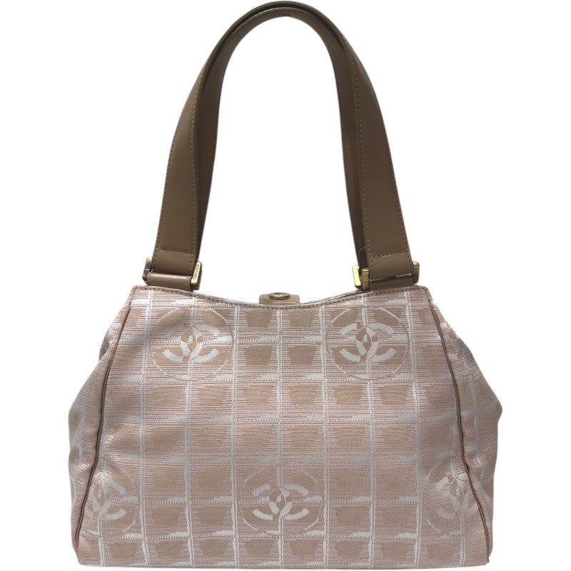 シャネル CHANEL ニュートラベルラインハンドバッグ A20518　8番台 ベージュ ナイロン ハンドバッグ