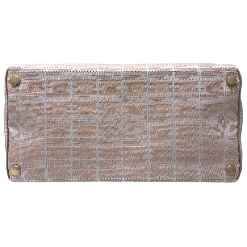 シャネル CHANEL ニュートラベルラインハンドバッグ A20518　8番台 ベージュ ナイロン ハンドバッグ
