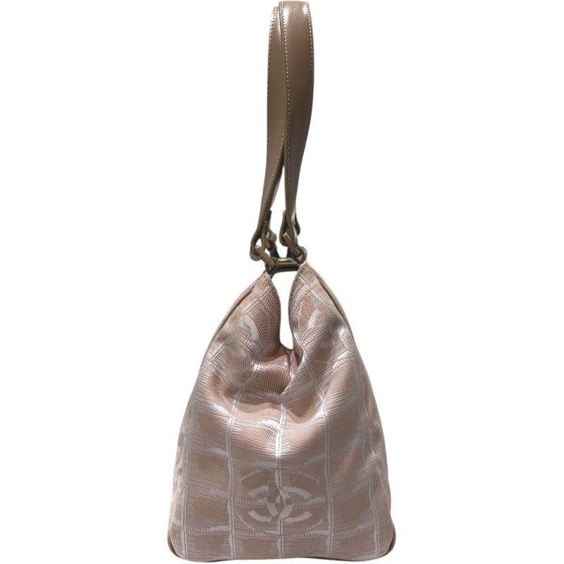 シャネル CHANEL ニュートラベルラインハンドバッグ A20518　8番台 ベージュ ナイロン ハンドバッグ