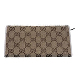 グッチ GUCCI GGキャンバス二つ折り長財布 204836 ベージュ×ホワイト GGキャンバス ユニセックス 長財布