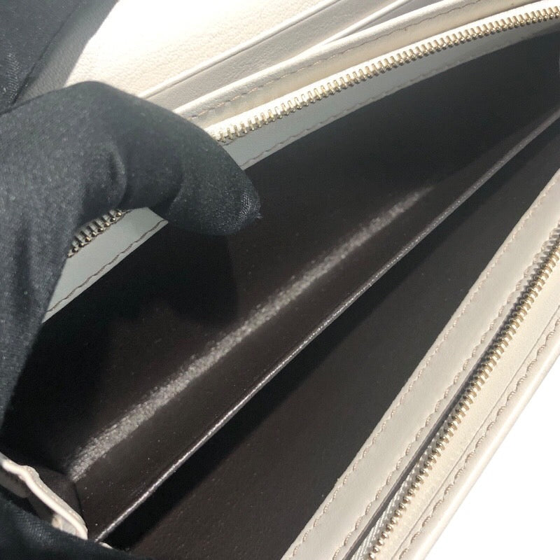 グッチ GUCCI GGキャンバス二つ折り長財布 204836 ベージュ×ホワイト GGキャンバス ユニセックス 長財布