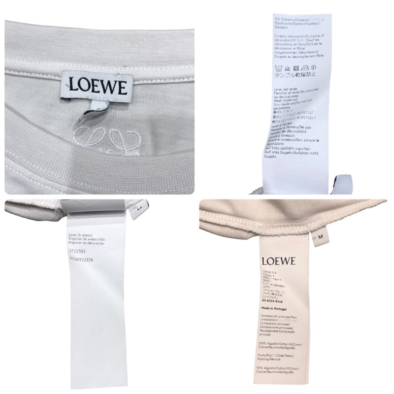 ロエベ LOEWE DONT FORGET プリント半袖Tシャツ H526Y22J29 ホワイト コットン メンズ 半袖Ｔシャツ