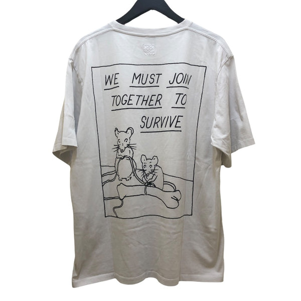 ロエベ LOEWE DONT FORGET プリント半袖Tシャツ H526Y22J29 ホワイト コットン メンズ 半袖Ｔシャツ