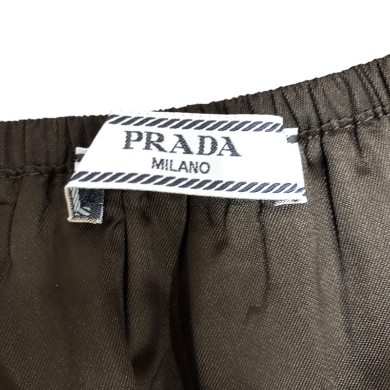 プラダ PRADA トライアングルジップスカート 21H881 ブラック/シルバー金具 ナイロン ナイロン レディース スカート