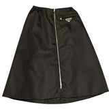 プラダ PRADA トライアングルジップスカート 21H881 ブラック/シルバー金具 ナイロン ナイロン レディース スカート