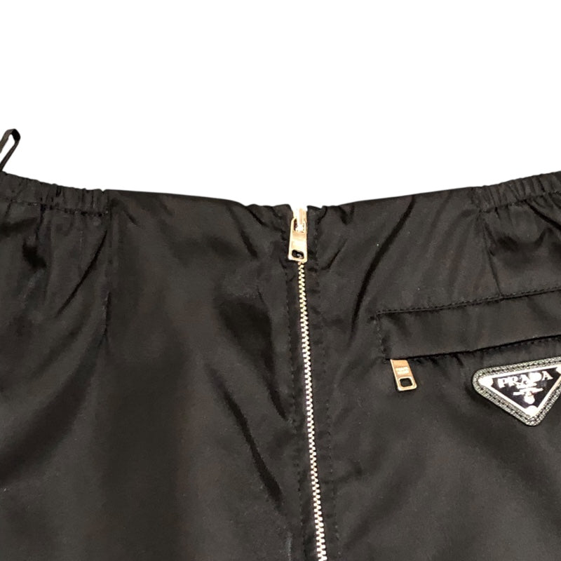 プラダ PRADA トライアングルジップスカート 21H881 ブラック/シルバー金具 ナイロン ナイロン レディース スカート