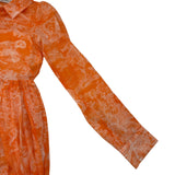 クリスチャン・ディオール Christian Dior トワルドゥジュイロングワンピース 241R55A3846 オレンジ コットン レディース ワンピース