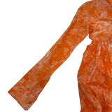 クリスチャン・ディオール Christian Dior トワルドゥジュイロングワンピース 241R55A3846 オレンジ コットン レディース ワンピース