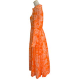 クリスチャン・ディオール Christian Dior トワルドゥジュイロングワンピース 241R55A3846 オレンジ コットン レディース ワンピース