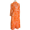 クリスチャン・ディオール Christian Dior トワルドゥジュイロングワンピース 241R55A3846 オレンジ コットン レディース ワンピース
