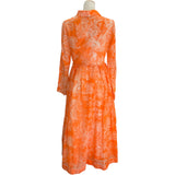 クリスチャン・ディオール Christian Dior トワルドゥジュイロングワンピース 241R55A3846 オレンジ コットン レディース ワンピース