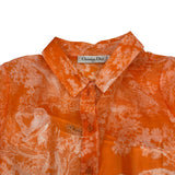 クリスチャン・ディオール Christian Dior トワルドゥジュイロングワンピース 241R55A3846 オレンジ コットン レディース ワンピース