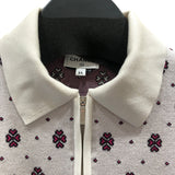 シャネル CHANEL ココマークハーフジップニットシャツ P74276 ホワイト シルク シルク レディース ポロシャツ