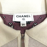 シャネル CHANEL ココマークハーフジップニットシャツ P74276 ホワイト シルク シルク レディース ポロシャツ