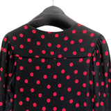 セリーヌ CELINE ドレープネックドットワンピース 2R378334F ブラック レーヨン レディース ワンピース