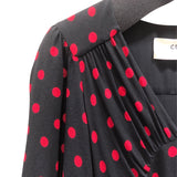 セリーヌ CELINE ドレープネックドットワンピース 2R378334F ブラック レーヨン レディース ワンピース