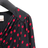 セリーヌ CELINE ドレープネックドットワンピース 2R378334F ブラック レーヨン レディース ワンピース