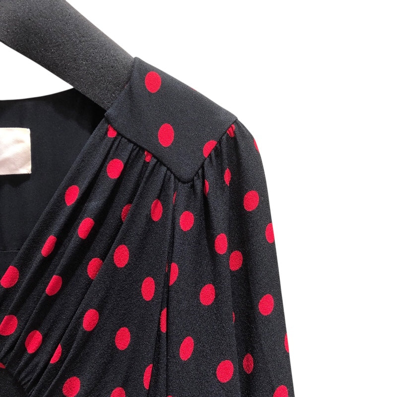 セリーヌ CELINE ドレープネックドットワンピース 2R378334F ブラック  